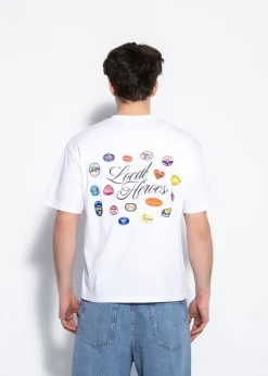 LOCAL HEROES BIAŁY T-SHIRT STICKER