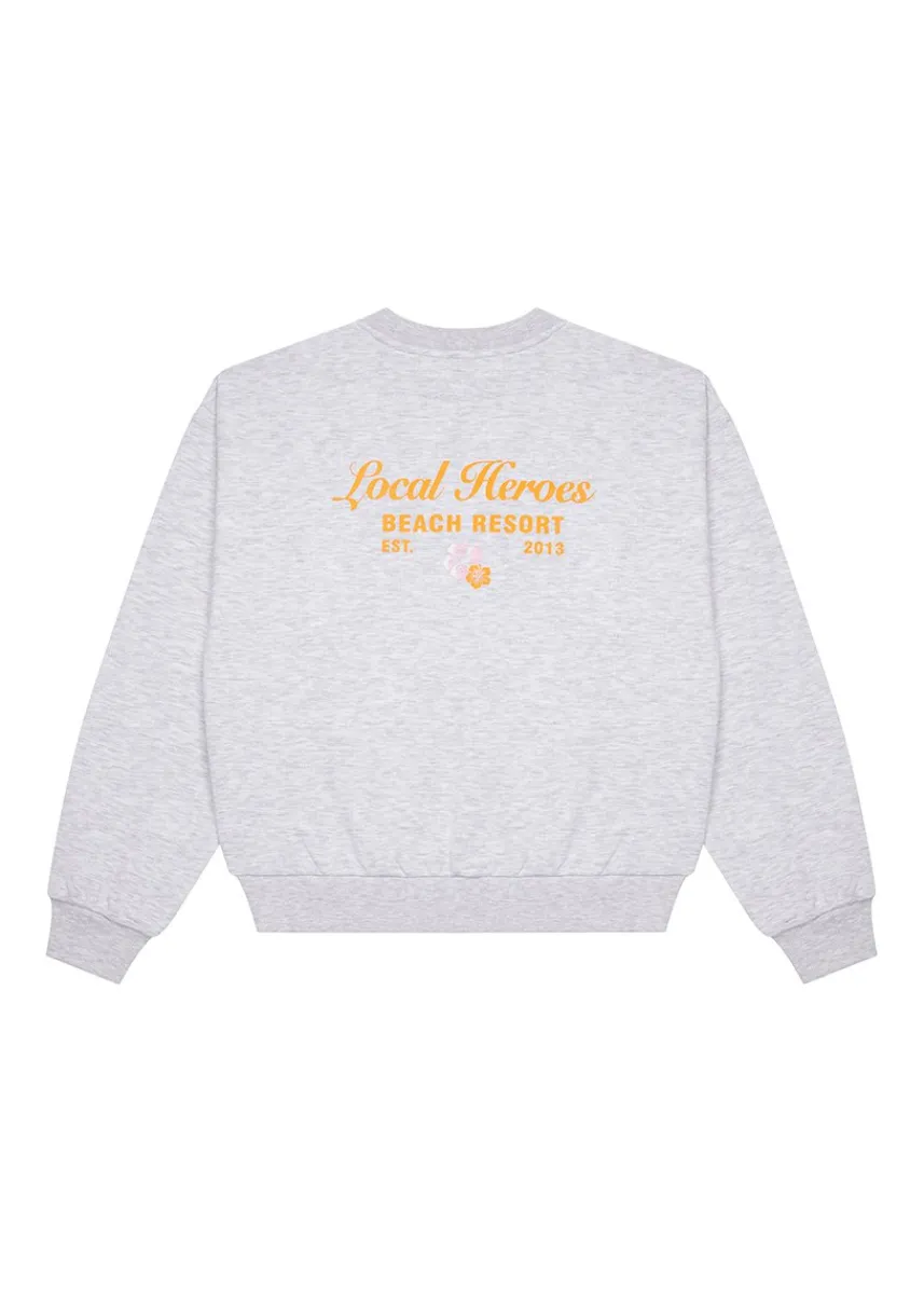 LOCAL HEROES BLUZA ALOHA SZARA CREW NECK