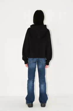 LOCAL HEROES BLUZA AURA CZARNA Z RÓZOWO-CZERWONYM NAPISEM