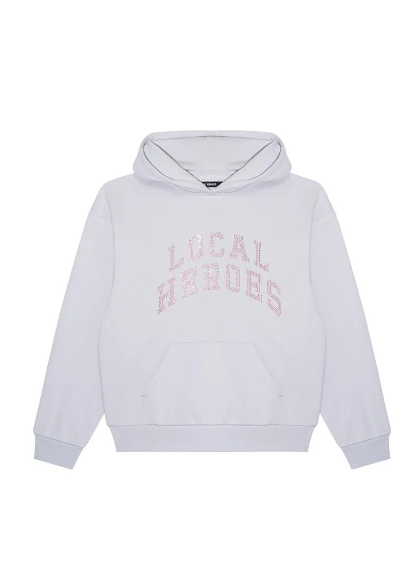 LOCAL HEROES BLUZA AURA RHINESTONES LIGHT GREY