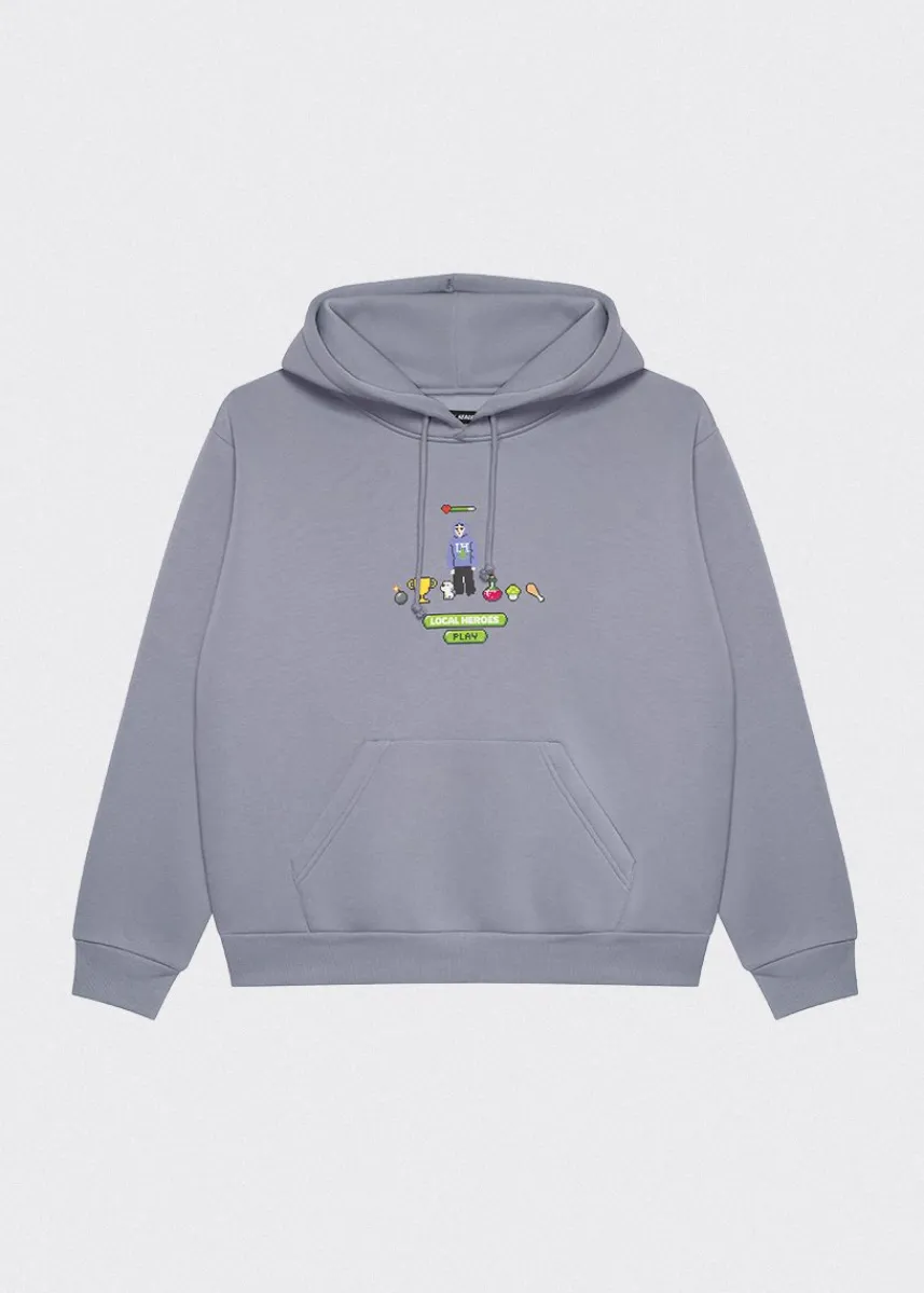 LOCAL HEROES BLUZA GAME CIEMNO SZARA