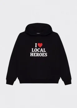 LOCAL HEROES BLUZA I HEART LH BROKATOWA CZARNA
