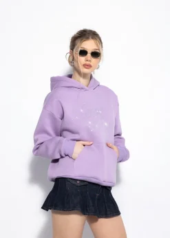 LOCAL HEROES BLUZA LH BLUSH RHINESTONES LAVENDOWA