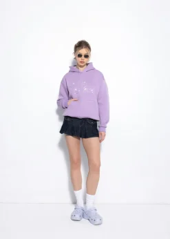 LOCAL HEROES BLUZA LH BLUSH RHINESTONES LAVENDOWA