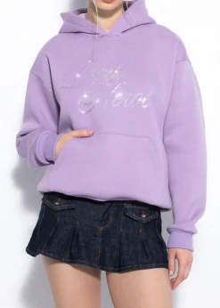 LOCAL HEROES BLUZA LH BLUSH RHINESTONES LAVENDOWA