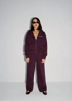 LOCAL HEROES BLUZA ROZPINANA BLUSH BORDOWA