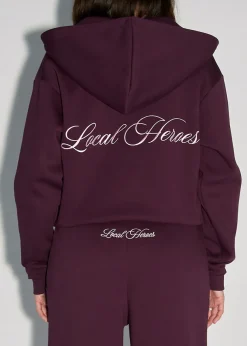 LOCAL HEROES BLUZA ROZPINANA BLUSH BORDOWA