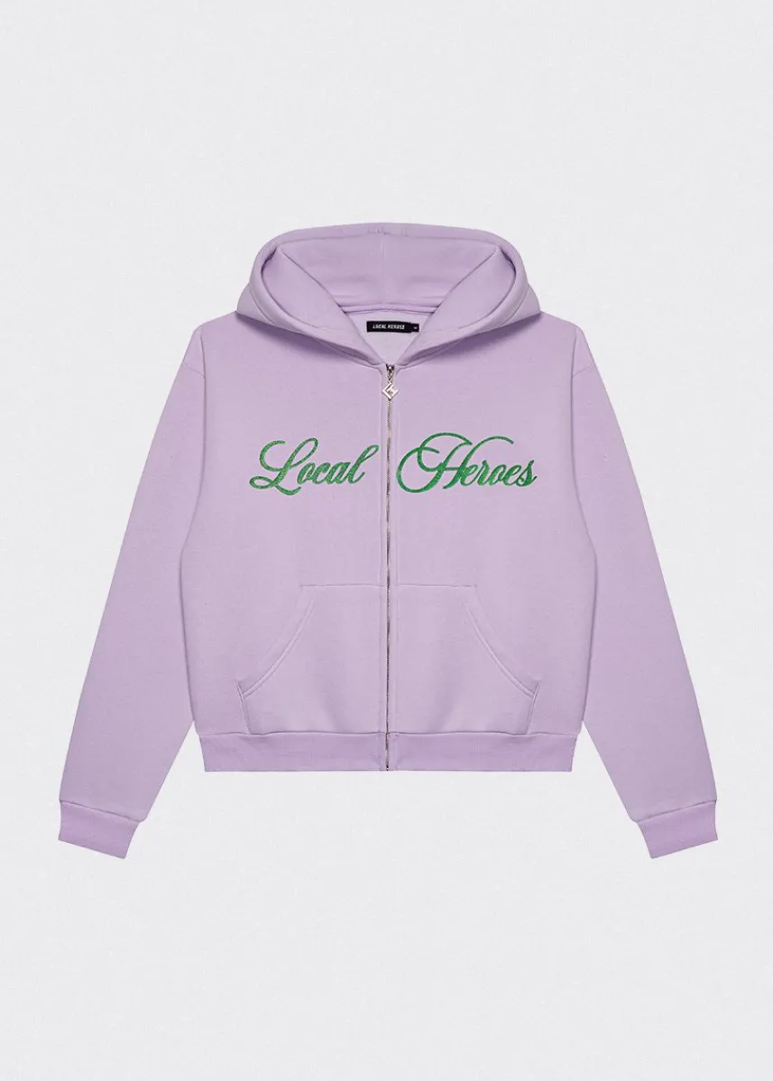 LOCAL HEROES BLUZA ROZPINANA BLUSH GLITTER FIOLETOWA