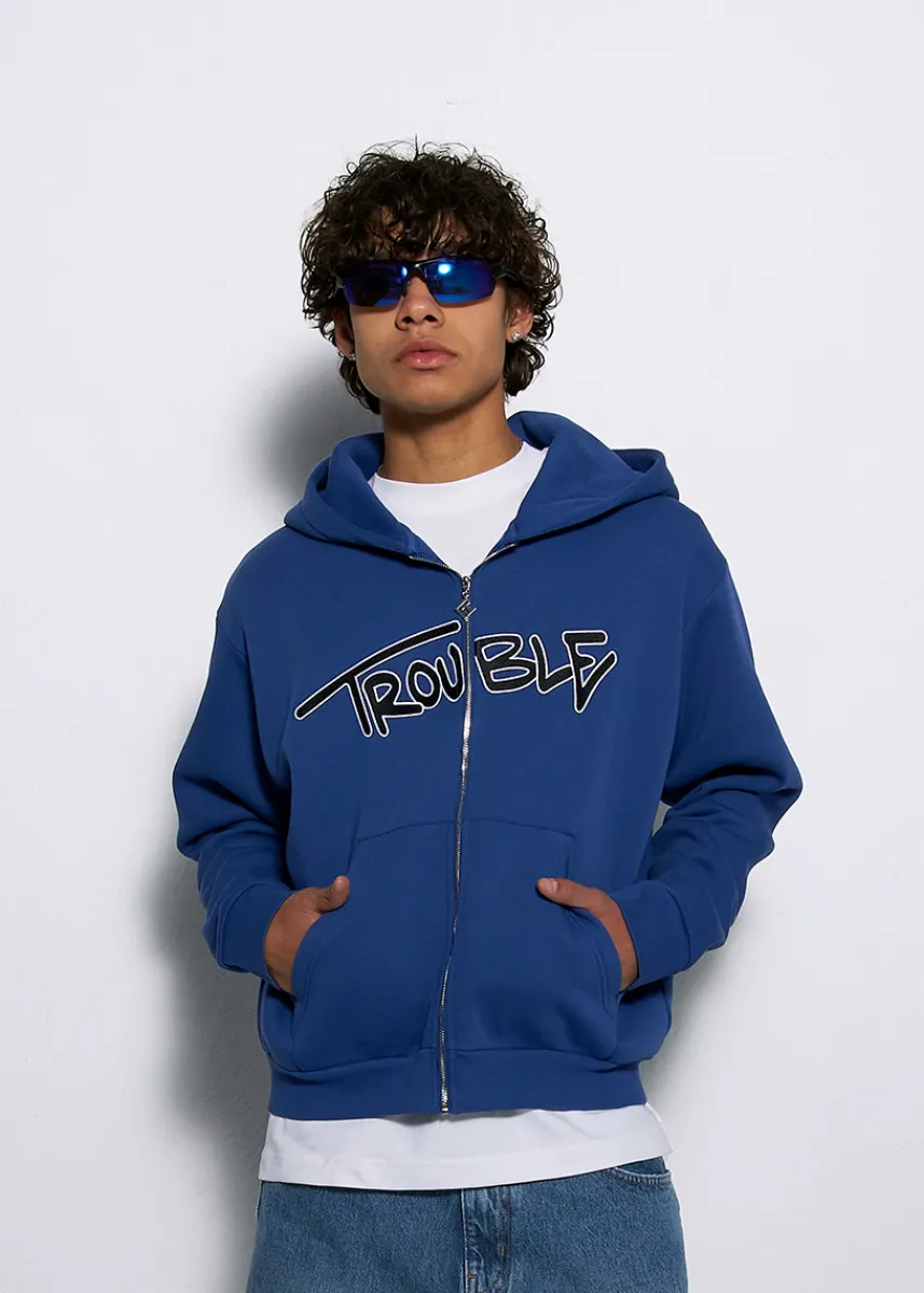 LOCAL HEROES BLUZA ROZPINANA TROUBLE GRANATOWA