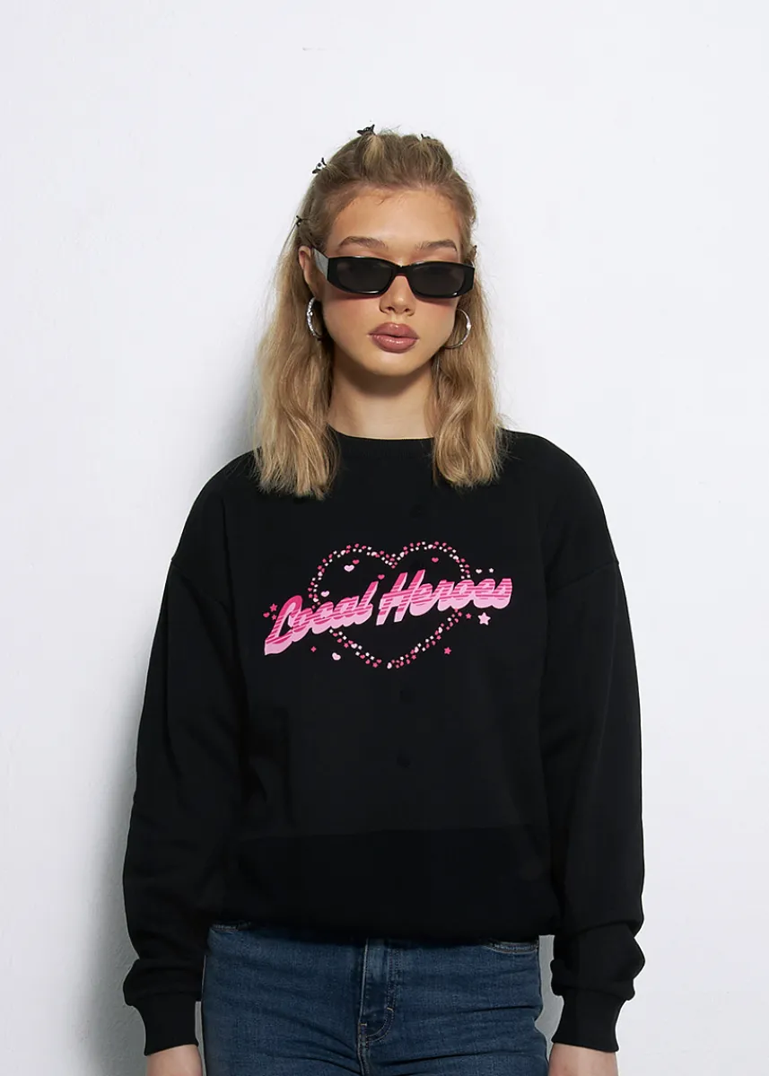 LOCAL HEROES BLUZA YOUR HEART CZARNA