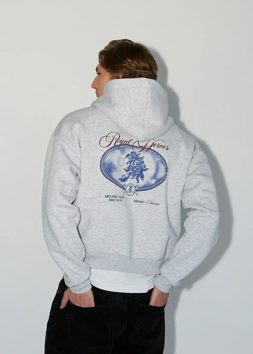 LOCAL HEROES BLUZA Z KAPTUREM ROYAL HEROES MELANŻ