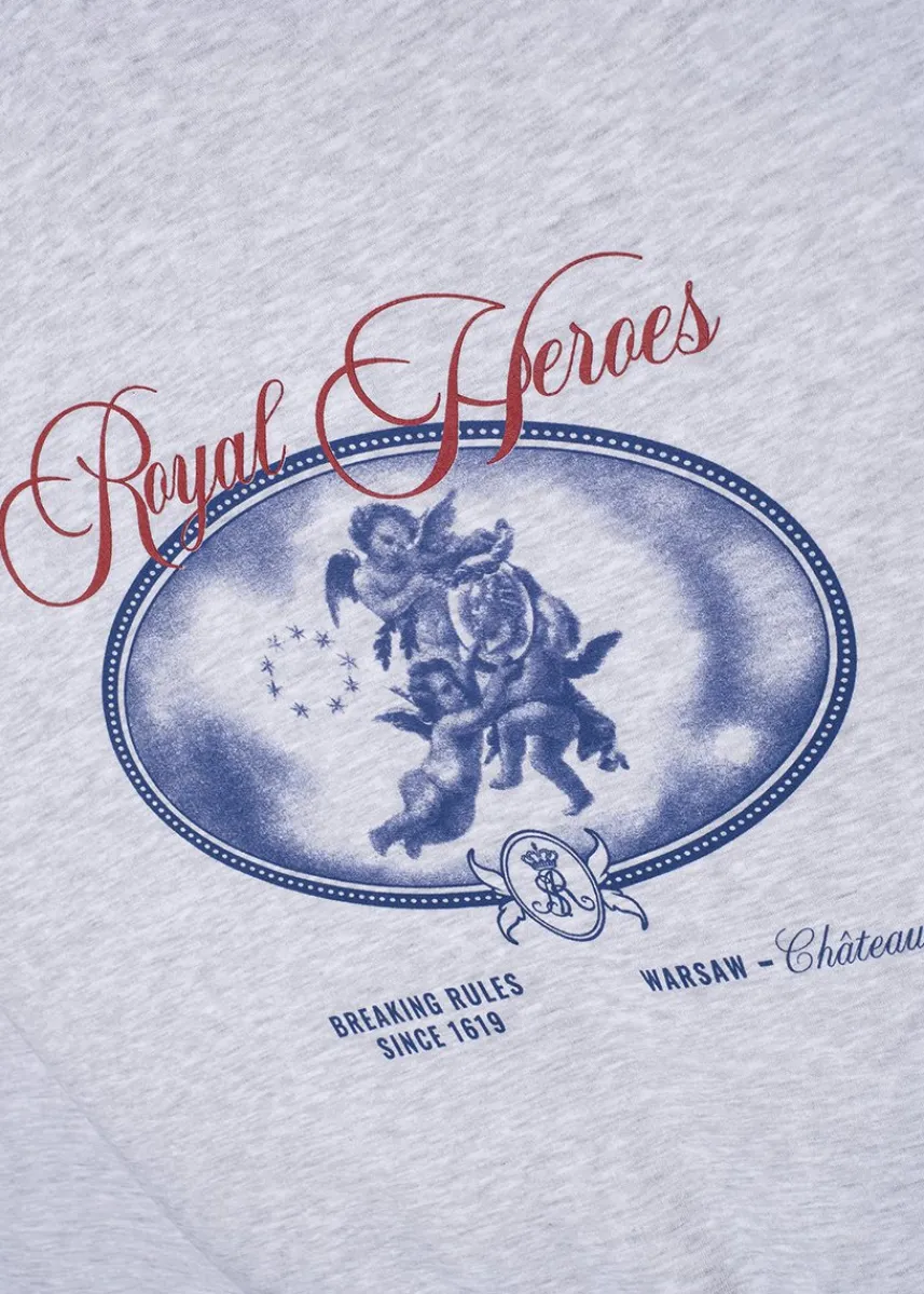 LOCAL HEROES BLUZA Z KAPTUREM ROYAL HEROES MELANŻ