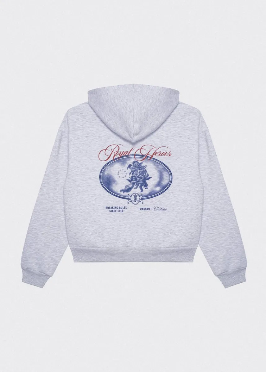LOCAL HEROES BLUZA Z KAPTUREM ROYAL HEROES MELANŻ