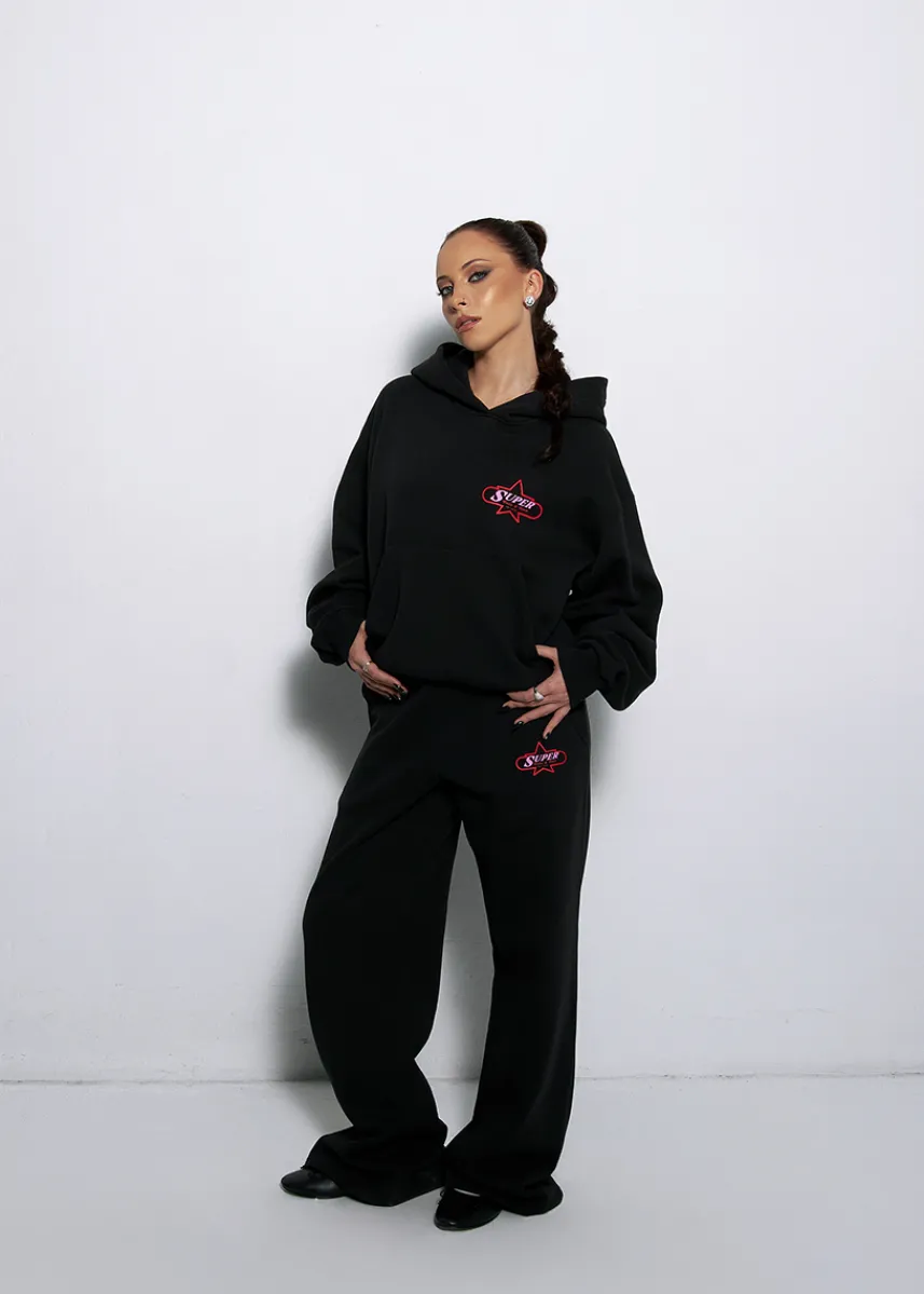 LOCAL HEROES BLUZA Z KAPTUREM SUPERSTAR CZARNA