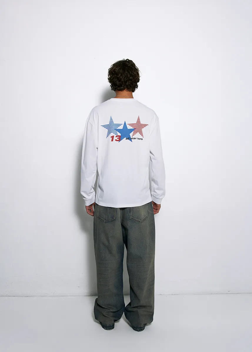 LOCAL HEROES LONGSLEEVE ALL STAR BIAŁY