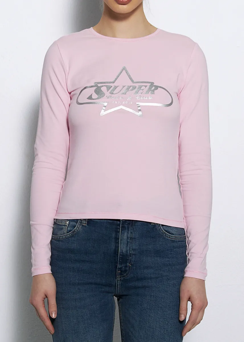 LOCAL HEROES LONGSLEEVE SUPER STAR RÓŻOWY