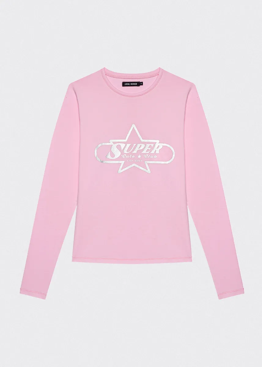 LOCAL HEROES LONGSLEEVE SUPER STAR RÓŻOWY