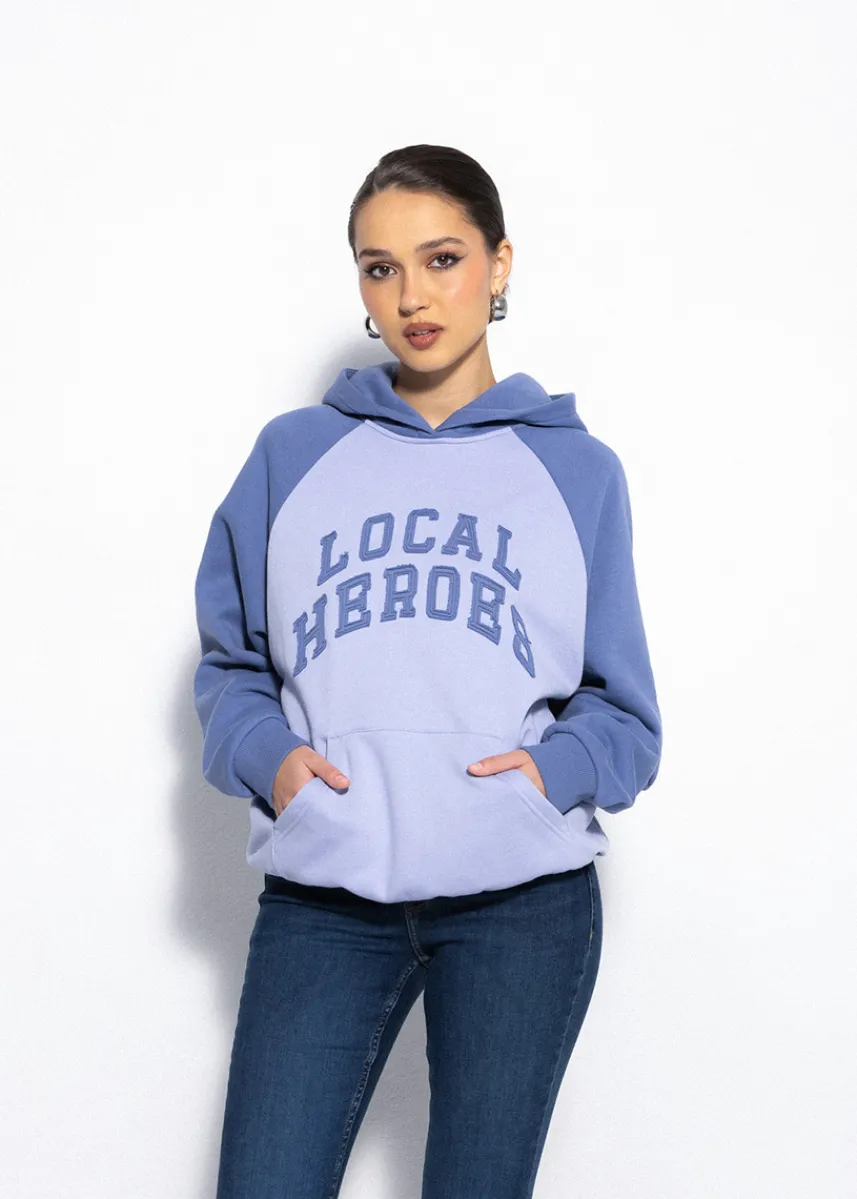 LOCAL HEROES NIEBIESKA BLUZA Z KAPTUREM AURA