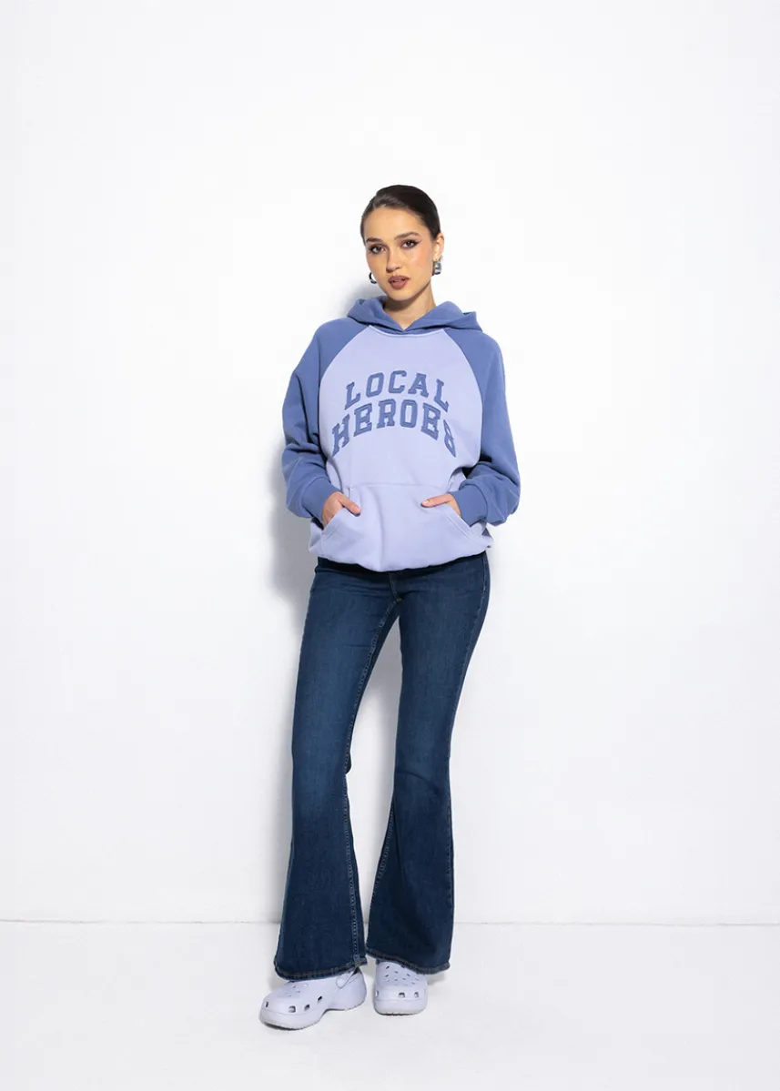 LOCAL HEROES NIEBIESKA BLUZA Z KAPTUREM AURA