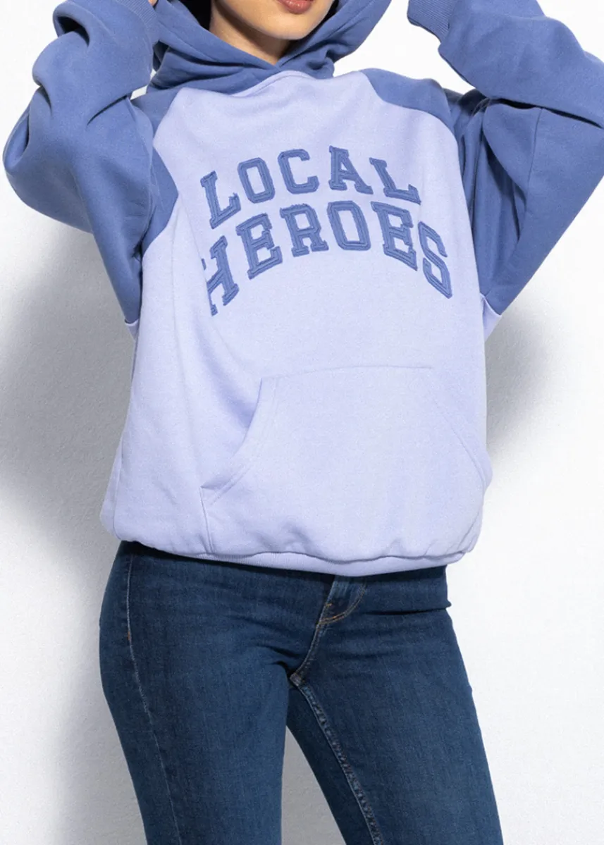 LOCAL HEROES NIEBIESKA BLUZA Z KAPTUREM AURA