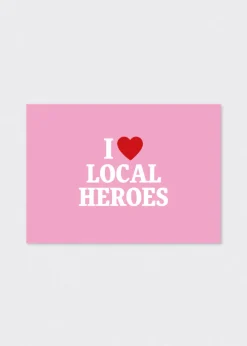 LOCAL HEROES POCZTÓWKA I HEART LH RÓŻOWA