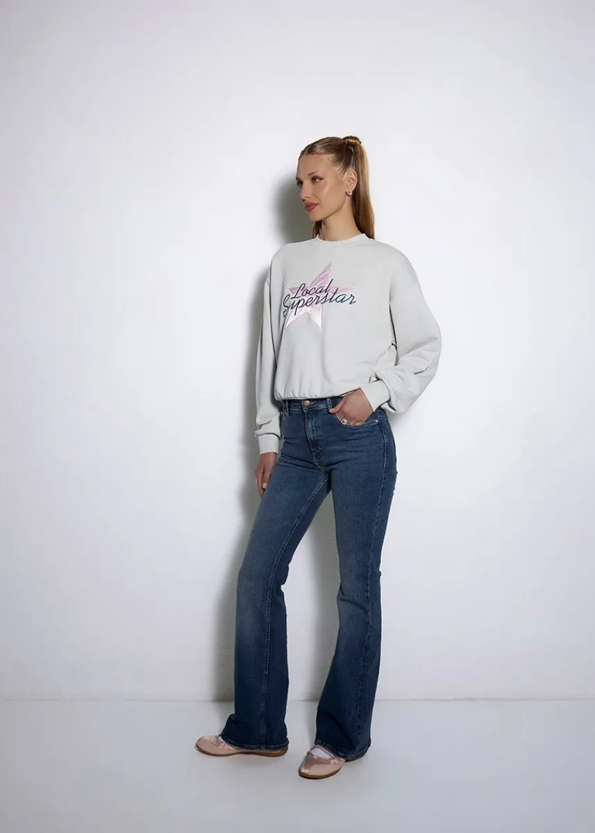 LOCAL HEROES SZARA BLUZA LOCAL SUPERSTAR