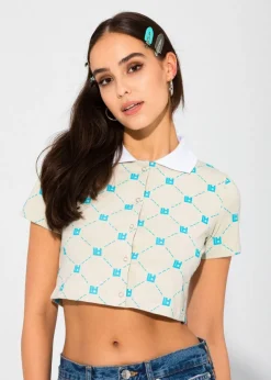 LOCAL HEROES TOP LH MONOGRAM BEŻOWY