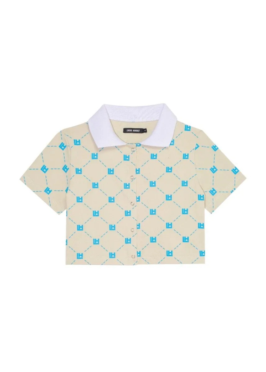 LOCAL HEROES TOP LH MONOGRAM BEŻOWY