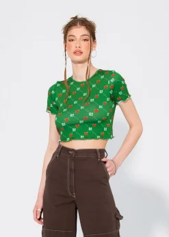 LOCAL HEROES TOP LH MONOGRAM BERRY