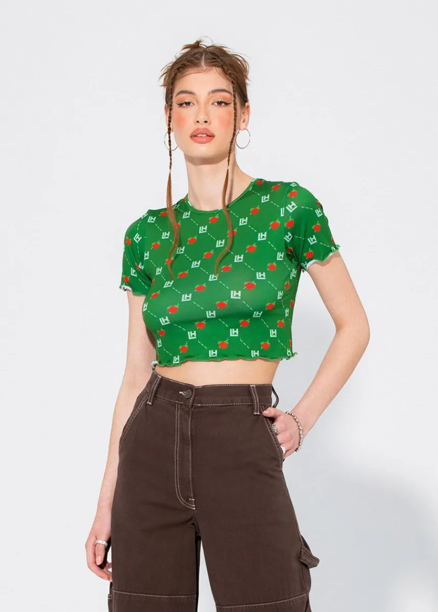 LOCAL HEROES TOP LH MONOGRAM BERRY