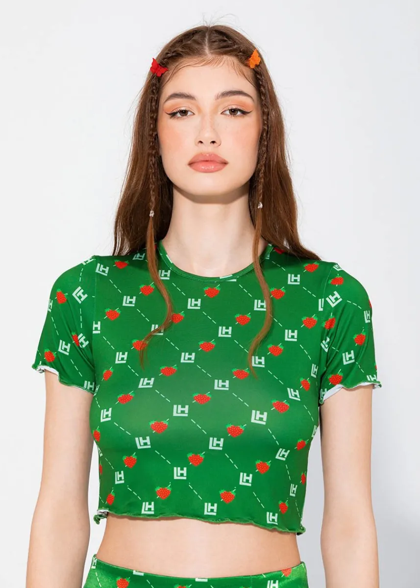 LOCAL HEROES TOP LH MONOGRAM BERRY