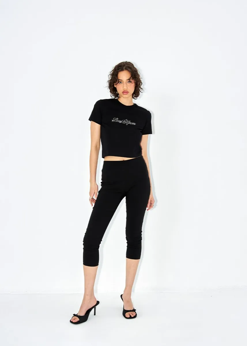 LOCAL HEROES TOP SLIM FIT LH BLUSH RHINESTONES