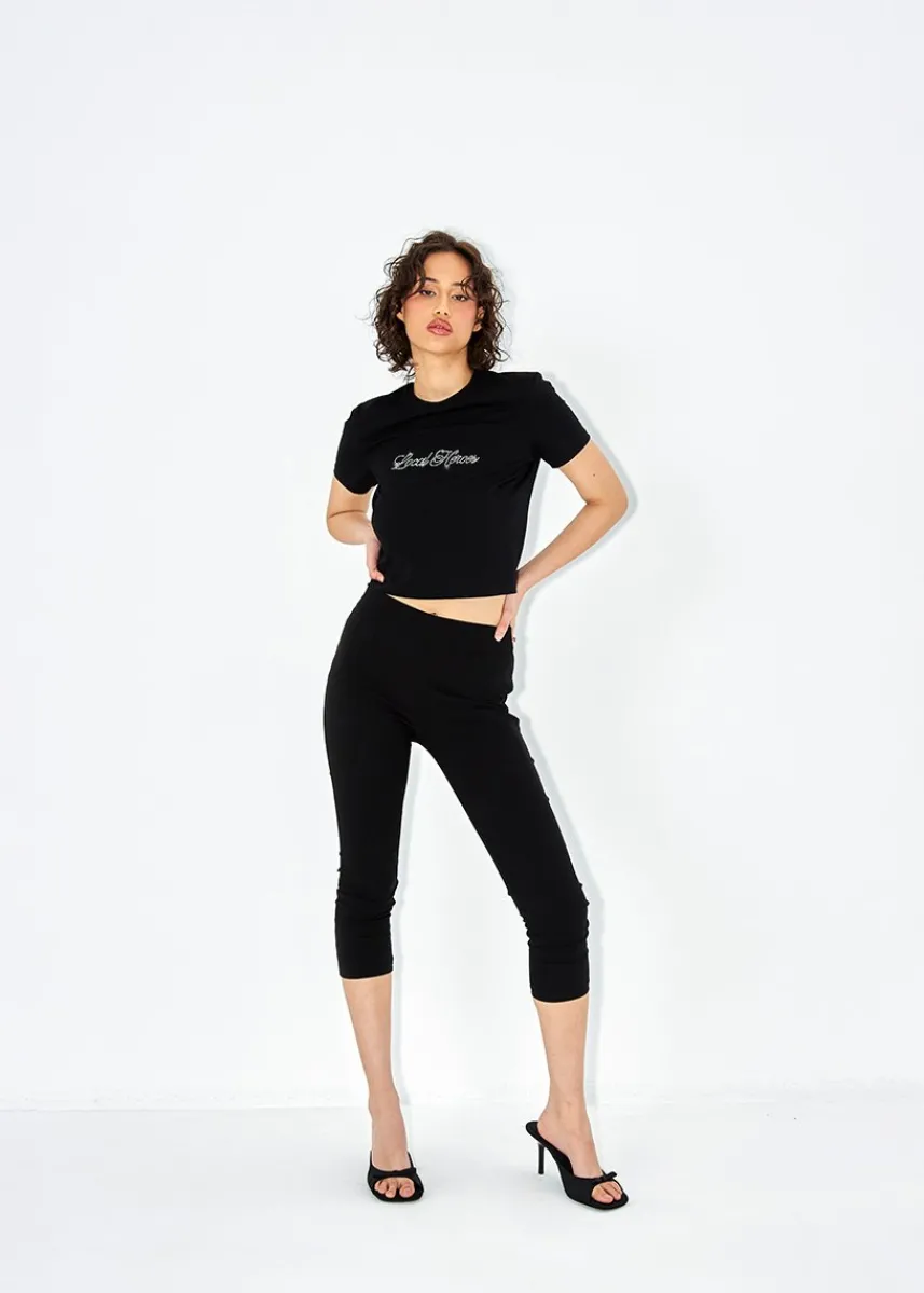 LOCAL HEROES TOP SLIM FIT LH BLUSH RHINESTONES