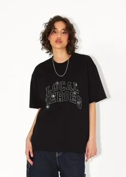LOCAL HEROES T-SHIRT AURA RHINESTONES